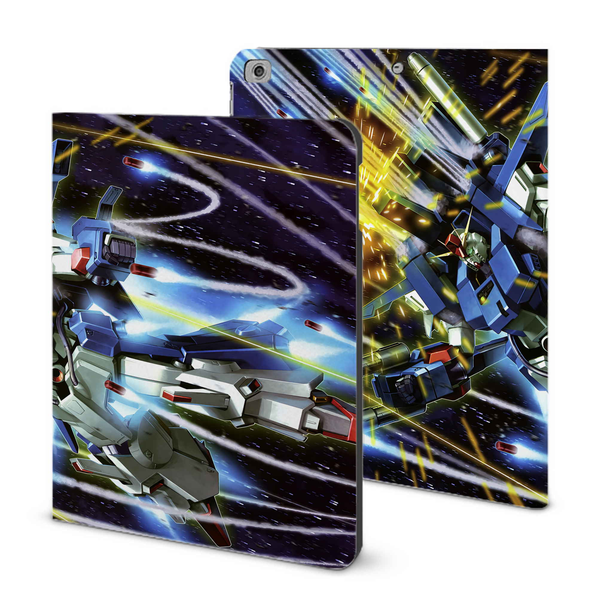 （画像用） 機動戦士ガンダム Mobile Suit Gundam IPad ケース ブック型 PUレザー TPU 耐衝撃 軽量 薄型 ペン収納なし 全面保護 IPad 各モデル対応